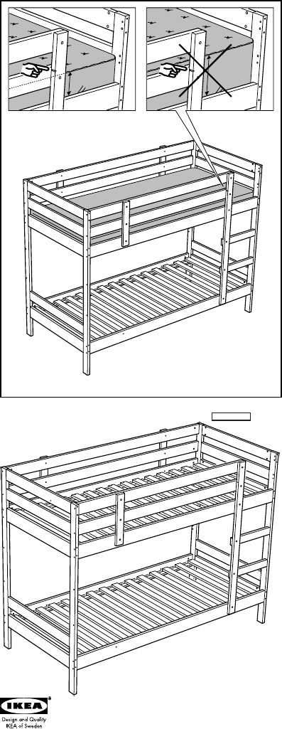 Ikea Mydal Bunk Bed Frame Twin Assembly, Ikea Bunk Bed Assembly Instructions